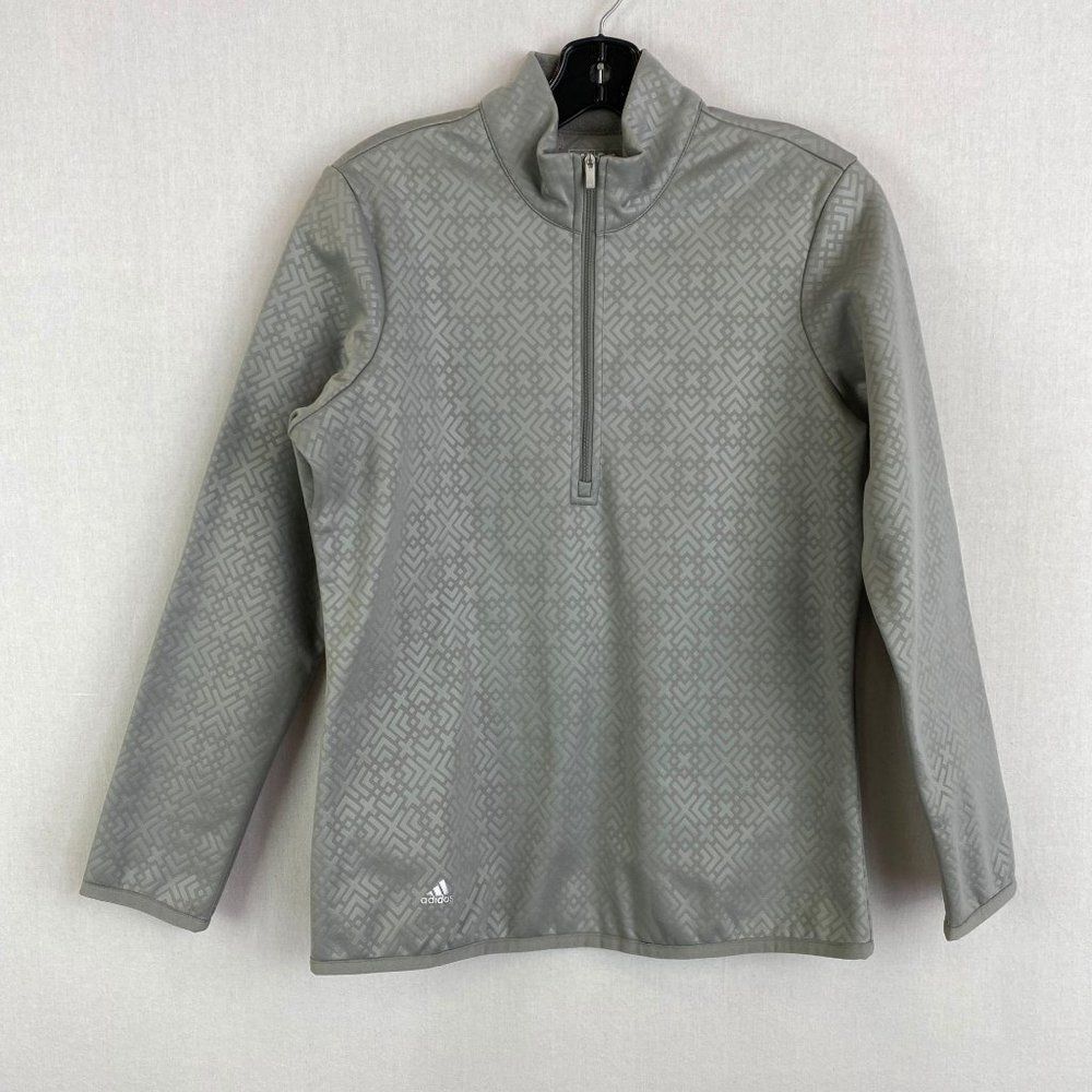 ADIDAS Gray Quarterzip Jacket - Picture 2 of 8